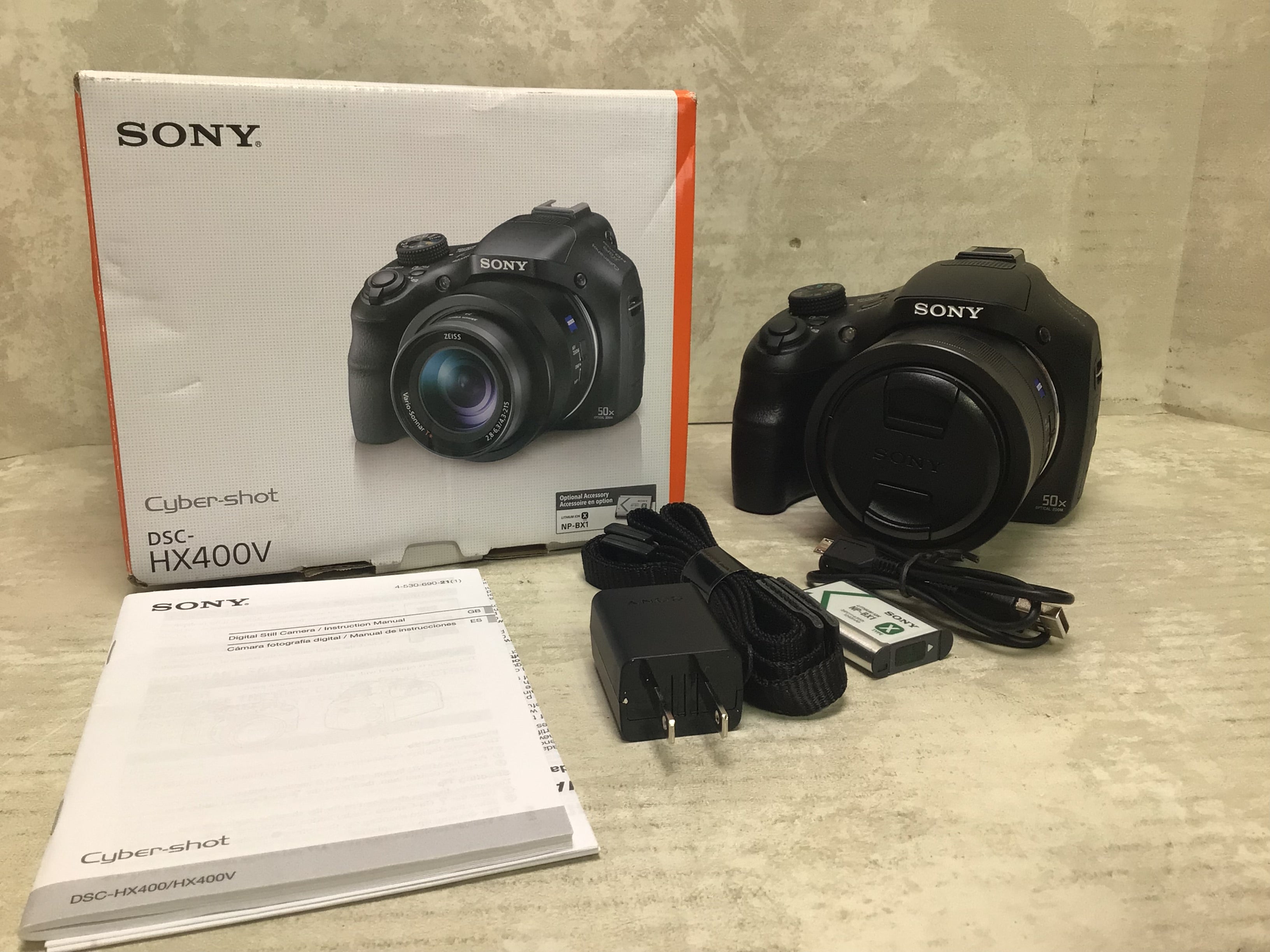 Sony HX400V Compact Digital Camera with 50x Optical Zoom, Black (7694526808302)